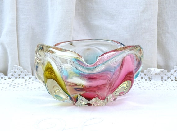 ヴィンテージ ミッドセンチュリー 日本製 サンユー アート ガラス