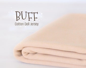 Fair Doll Skin - 100% Cotton Round-knitted Jersey - 1/2 Meter Doll Jersey - Waldorf Doll Fabric - Buff - DS114 - Doll Skin - De Witte Engel