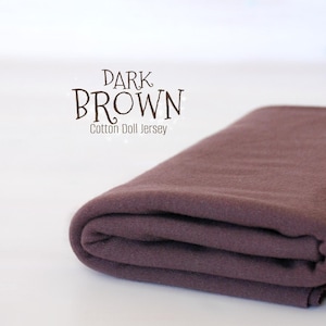 Dark Brown Doll Skin - 100% Cotton Round-knitted Jersey - 1/2 Meter Doll Jersey - Waldorf Doll Fabric - Brown Skin - DS104 - De Witte Engel