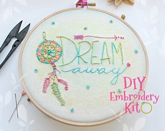 Dream Catcher Embroidery Patterns - DIY Embroidery Kit - Cute Stitching Sampler Patterns - DIY Stitching Kit - Iron On Dream Catcher - DIY