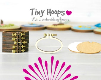 DIY Tiny Embroidery Hoop Frame Kit - 45mm x 27mm - Necklace Embroidery Hoop Frame - Oval Mini Embroidery Hoop - Mini Oval Hoop Brooch Kit