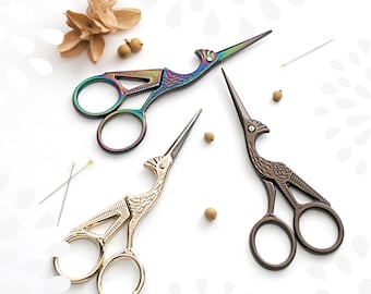 Colorful Embroidery Scissors - Small Scissors- Leaf Scissors - Gold Leaf  Scissors - Bronze Leaf Scissors - Cute Scissors - Cute Snips