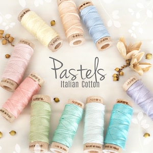 Aurifil Egyptian Cotton Floss: Pastel Embroidery Thread, 18 Yards