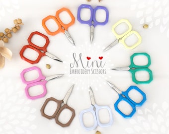 Embroidery Scissors - Colorful Mini Scissors - Shears - Ribbon Scissors - Mini Scissor- Little Gems Embroidery Scissors - Final Sale