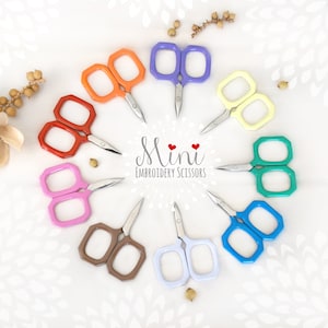 Embroidery Scissors - Colorful Mini Scissors - Shears - Ribbon Scissors - Mini Scissor- Little Gems Embroidery Scissors - Final Sale