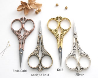 Rose Gold Vintage Style Embroidery Scissors - And Other Adventures