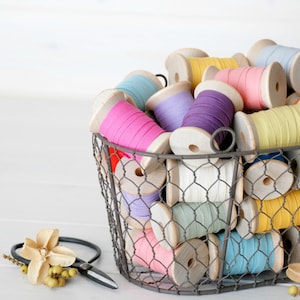 5 Yards Eco Cotton Ribbon: 1/4&quot; Tight Weave, Choose Your Color