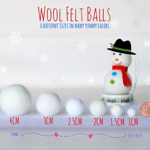 1.5CM Tiny Wool Felt Balls Colorful Felt Balls 1.5CM Felt Balls 15mm 100% Wool Felt Pom Poms Mix and Match 25, 50, 75 or 100 image 4
