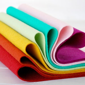 Wool Felt Sheets: &quot;Parlour Color Collection&quot;, 8&quot;x12&quot; Craft Bundle