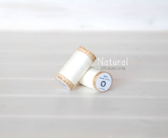 GOTS Organic Cotton Thread: TC-4801, Natural White, 300 Yards
