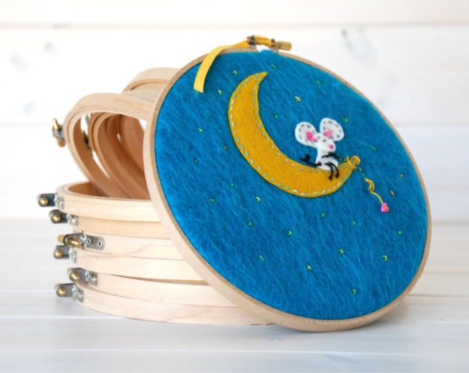 Featured listing image: 7" Wooden Embroidery Hoops - Aguthis Wood, 6-Pack