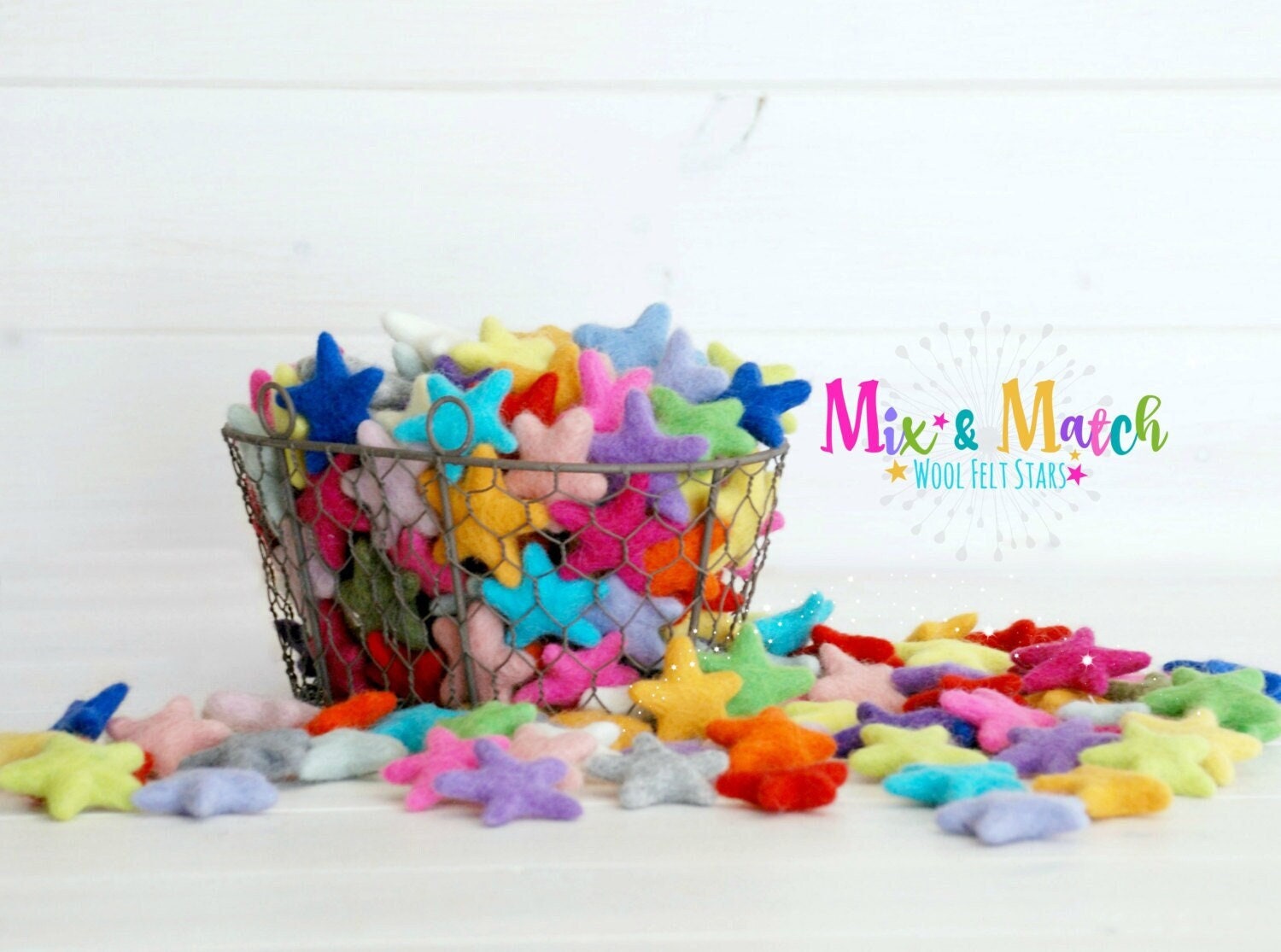 Mix & Match Felt Stars - Wool Felt Stars - (3-4cm/30-40mm ) You