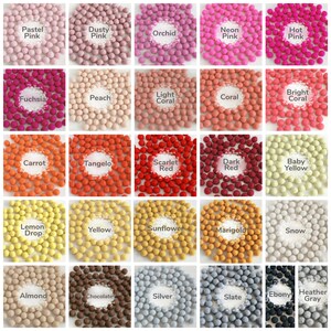 1.5CM Tiny Wool Felt Balls Colorful Felt Balls 1.5CM Felt Balls 15mm 100% Wool Felt Pom Poms Mix and Match 25, 50, 75 or 100 image 3