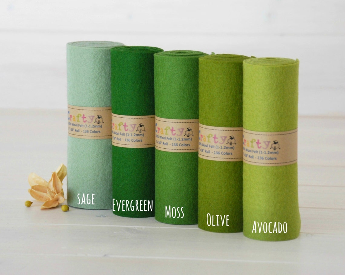 100 Merino Wool Felt 5 X 36 Wool Felt Roll Etsy