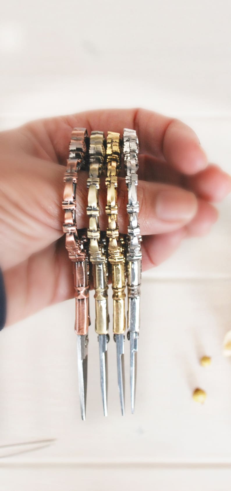 Floral Embroidery Scissors Small Flower Scissors Rose Gold Etsy UK