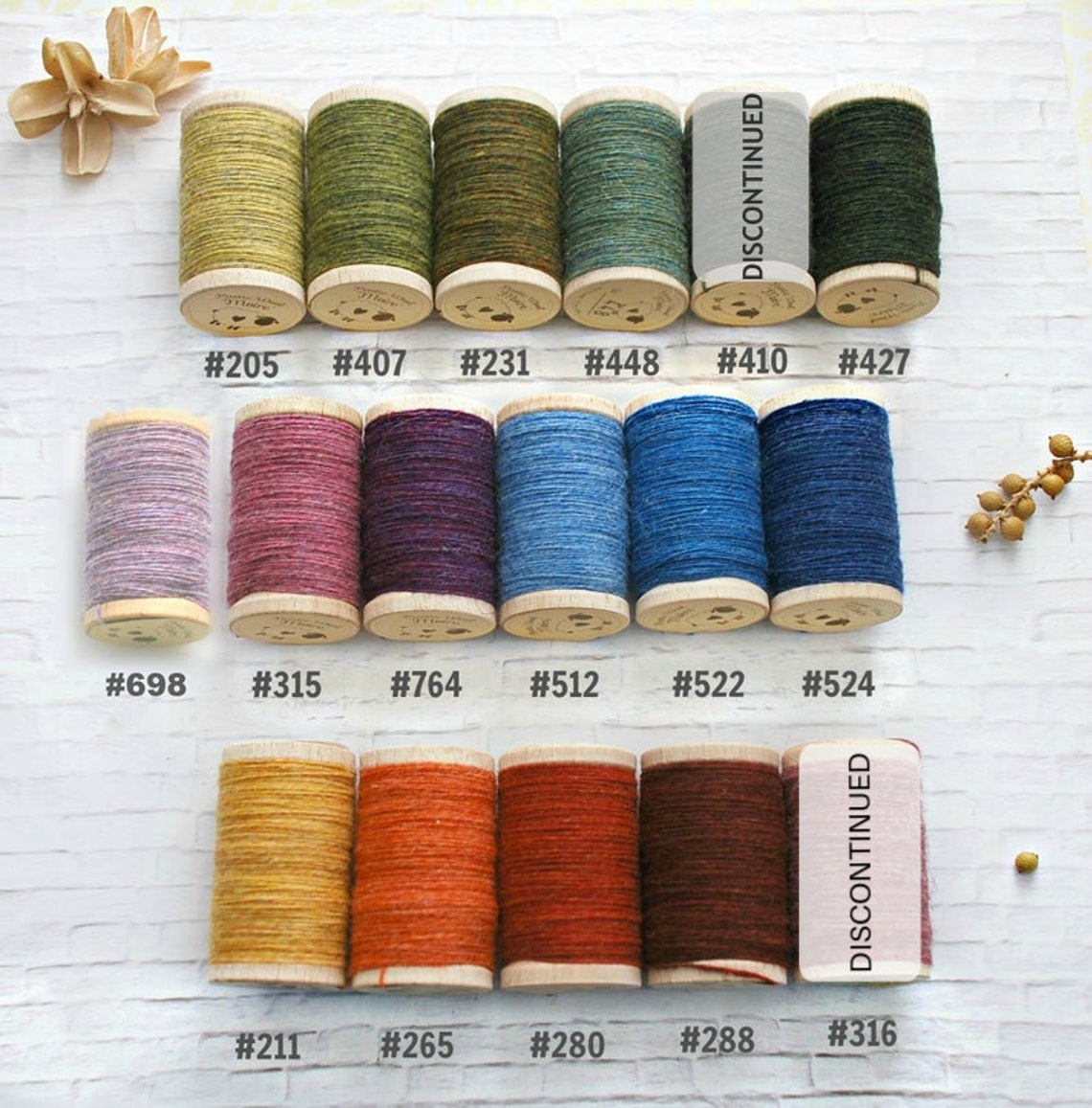 Wool Embroidery Thread 100% Wool Thread Rustic Wool Thread - Etsy