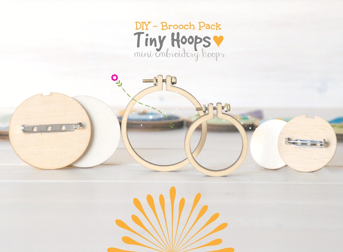 DIY Mini Embroidery Hoop Frame Pack of 2 1 X1.6/4cm Etsy
