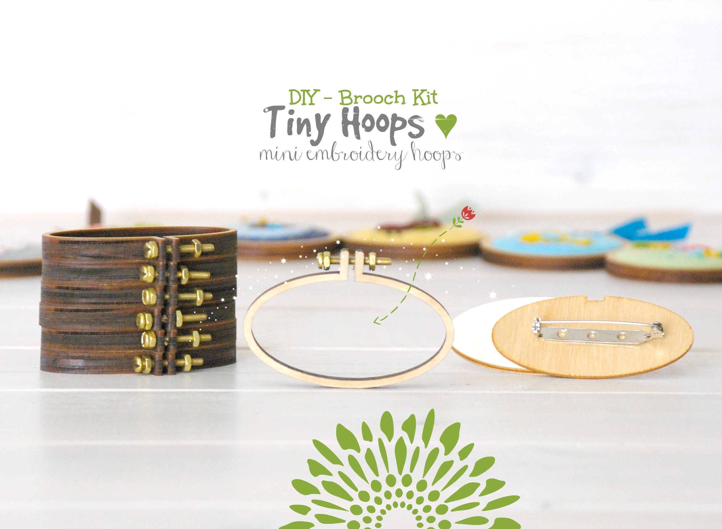 DIY Mini Embroidery Hoop Frame DIY Tiny Hoop Kit 62mm x 34mm Oval Embroidery Hoop Miniature Embroidery Hoops Mini Oval Hoop Frame L