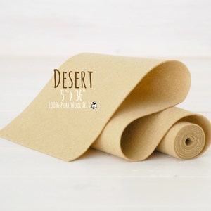 Merino Wool Felt Roll: FC-7030, Desert Skin Color, 5" x 36"