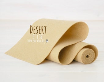 100% Merino Wool Felt Roll - 5" x 36" Roll - Wool Felt Color Desert-7030 - European Wool Felt - Desert Color Felt - Skin color wool felt