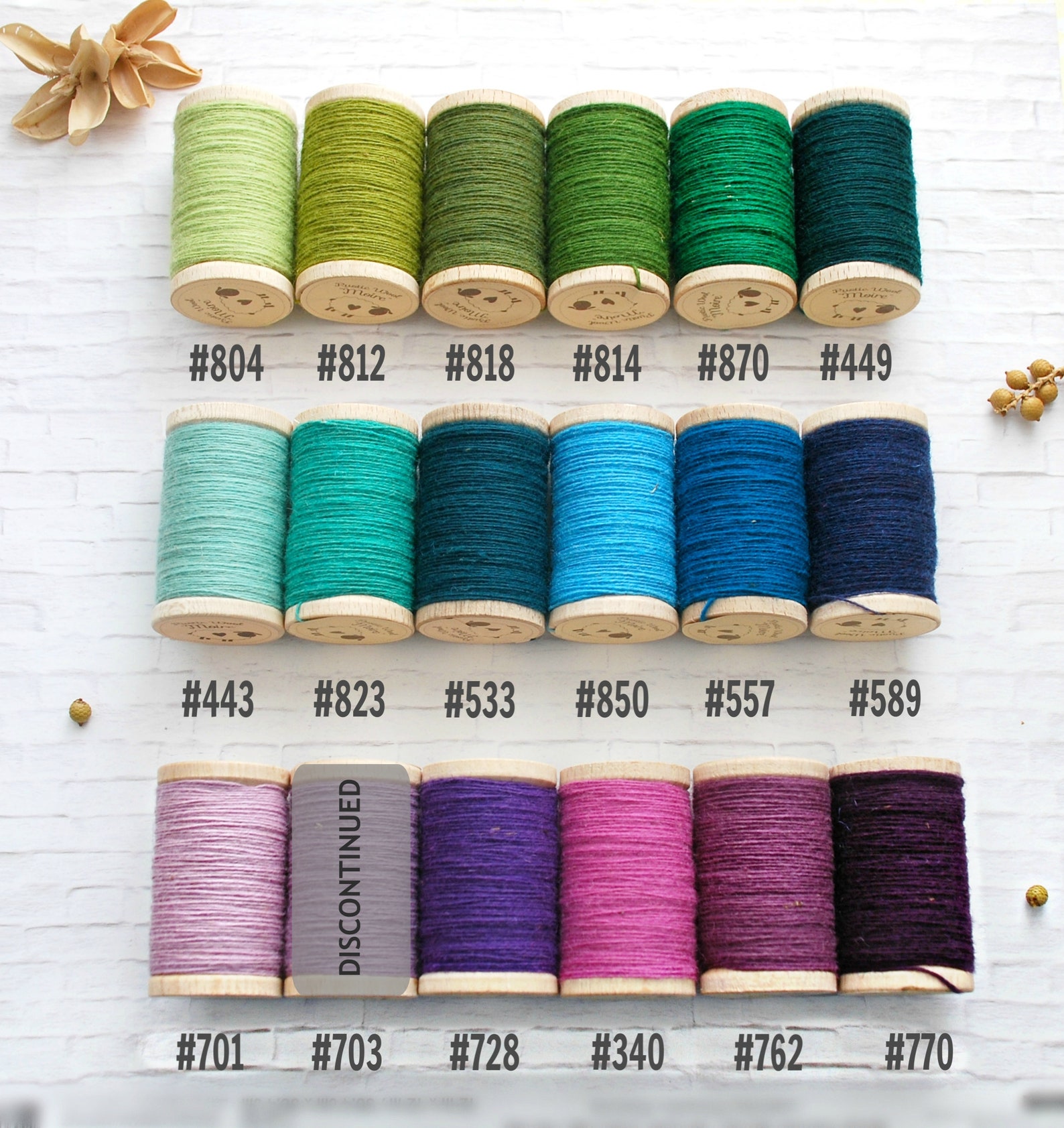 Wool Embroidery Thread 100 Wool Thread Rustic Wool Thread Etsy