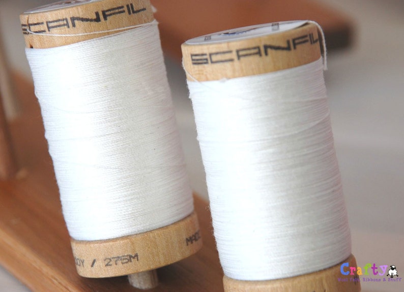 GOTS Organic Cotton Thread: TC-4801, Natural White, 300 Yards - Etsy