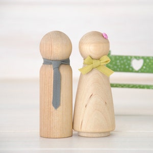 20 Wooden Peg Dolls Unfinished Wooden People Husband & Wife Wooden