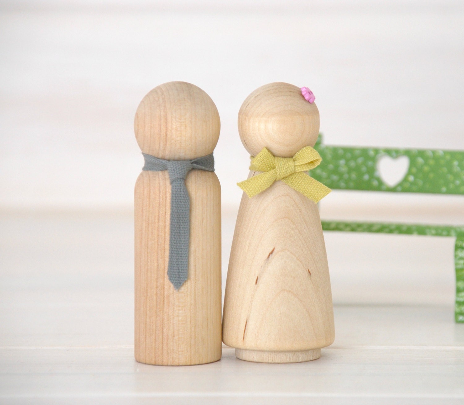 Wooden Peg Dolls - Unfinished Wooden People - Husband & Wife