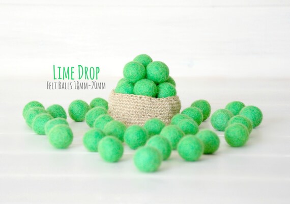 Wool Felt Balls - Size, Approx. 2CM - (18 - 20mm) - 25 Felt