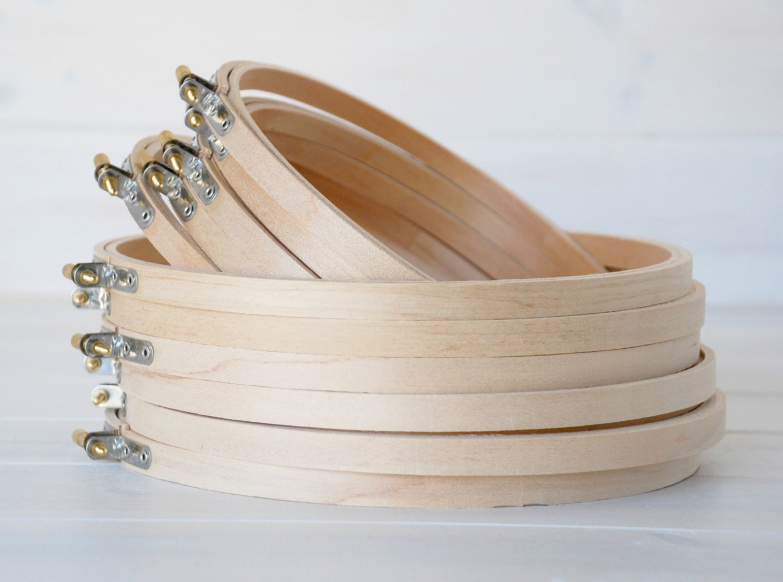 6 Pack 8 or 9 Wooden Embroidery Hoop Wooden Etsy