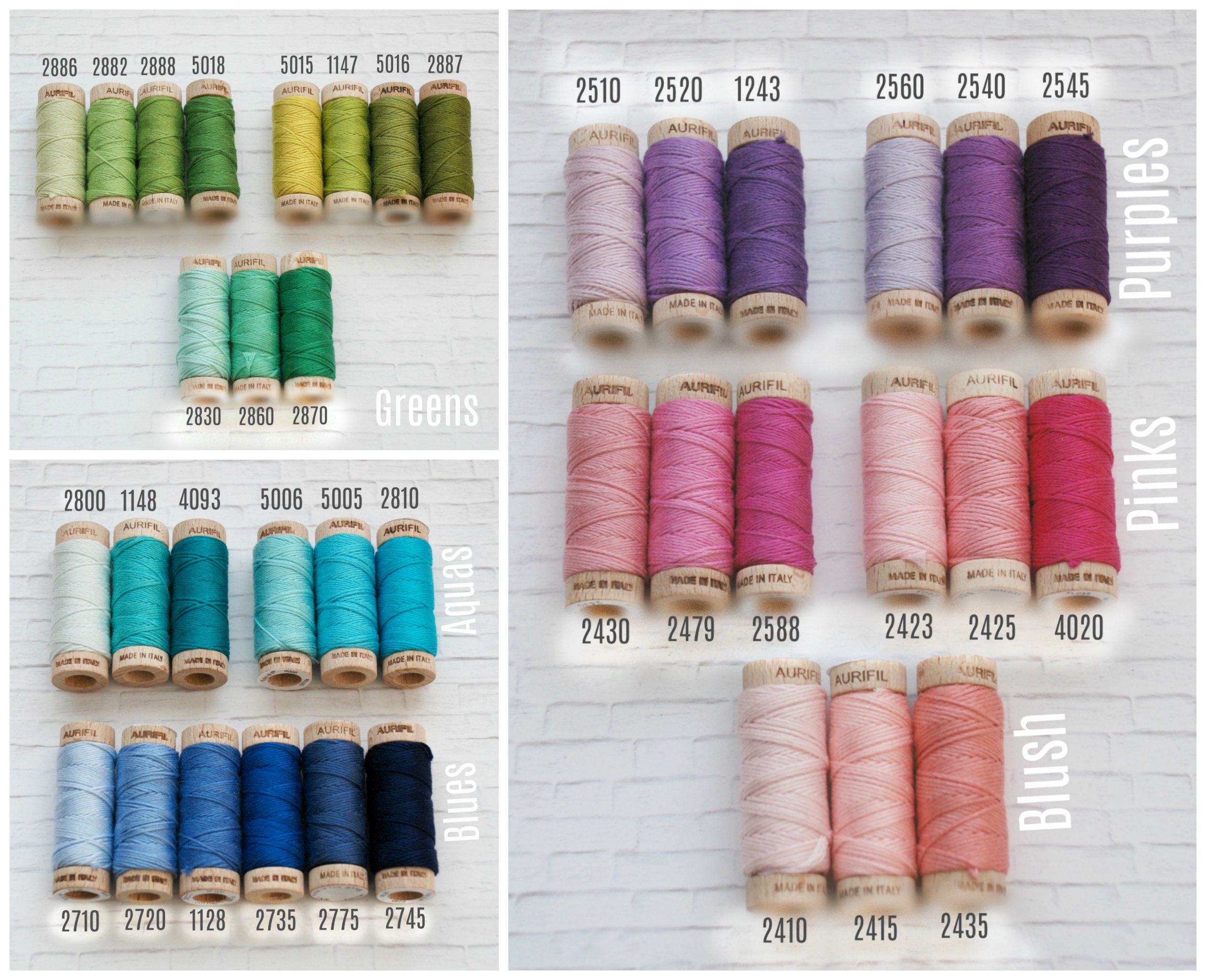 Aurifil Color Chart