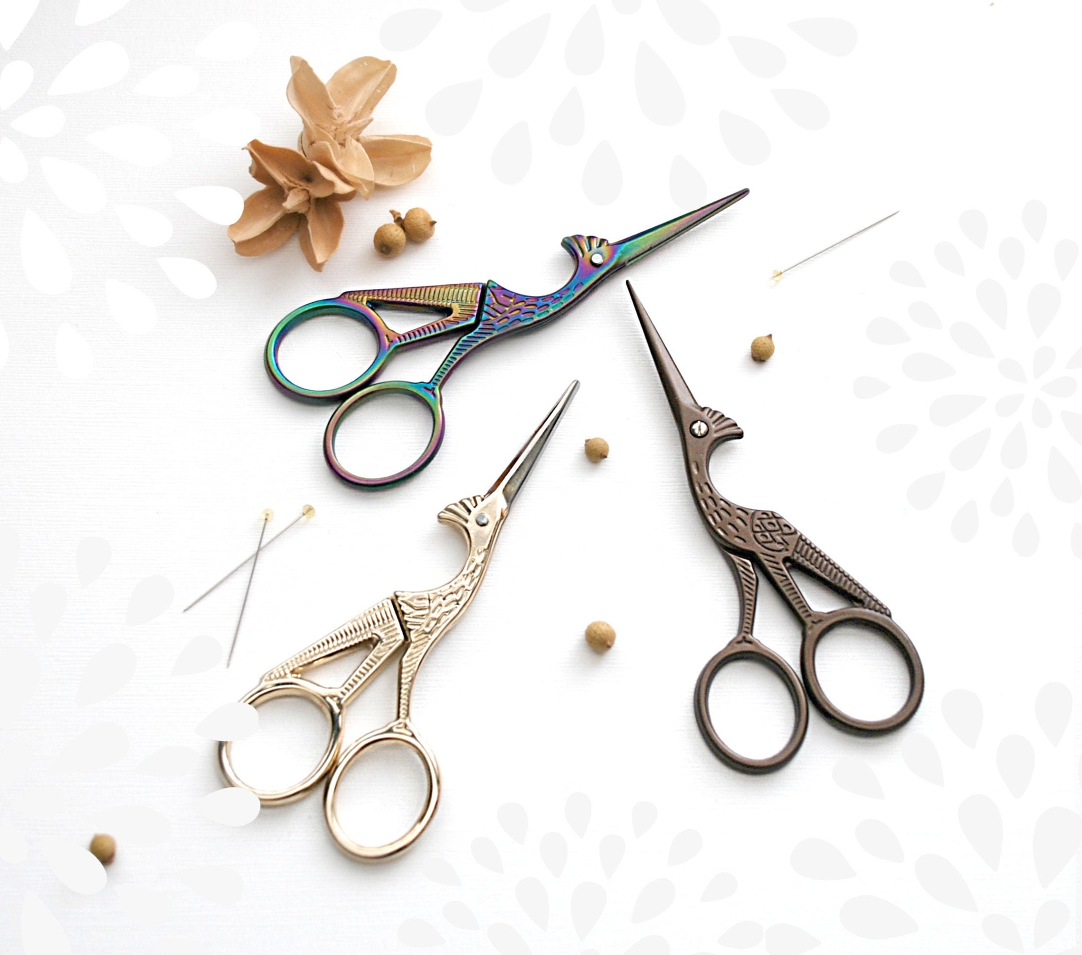 Crane Scissors 2 Sizes, 4 Colors, Bird-shaped Metal Small Scissors for  Crafts, Beautiful Knitting and Sewing Scissors, Shipped From Canada 