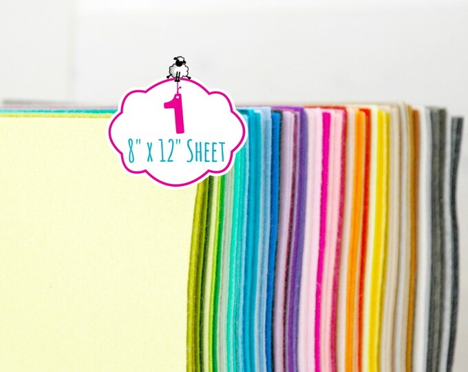 100 Wool Felt Sheet 1 Sheet of 8 X 12 Merino Wool Felt Sheet 1 Wool