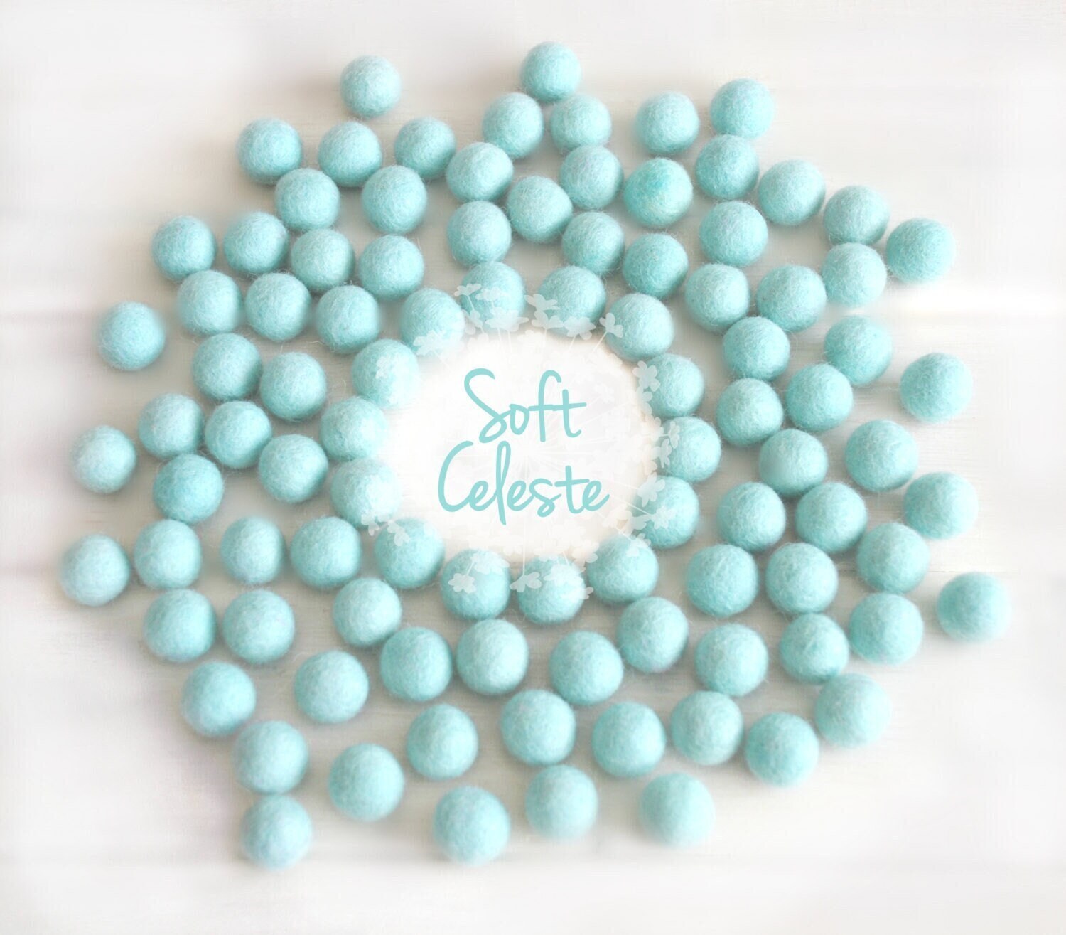Wool Felt Balls - Size, Approx. 2CM - (18 - 20mm) - 25 Felt Balls Pac…