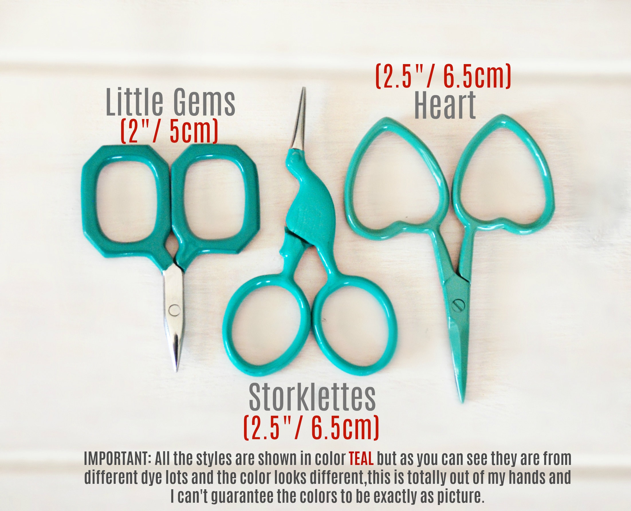 Embroidery Scissors - Colorful Mini Scissors - Shears - Ribbon Scissors -  Mini Scissor- Little Gems Embroidery Scissors - Final Sale