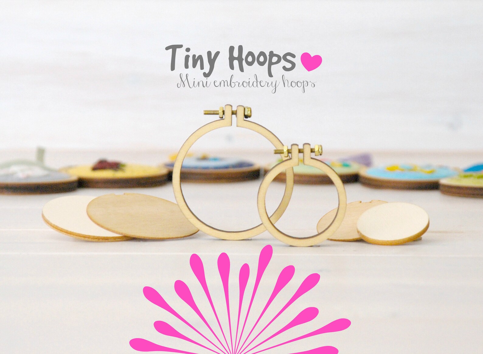 DIY Mini Embroidery Hoop Frame Pack of 2 1 x1.6/4cm Etsy
