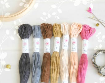 Embroidery Floss "Portrait Pallete" - 7 Skeins Pack - Embroidery Thread by Sublime - Sublime Stitching - Embroidery Floss - Cotton Floss