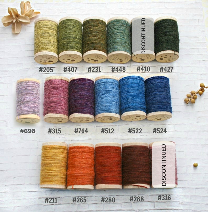 Wool Embroidery Thread 100% Wool Thread Rustic Wool Thread - Etsy