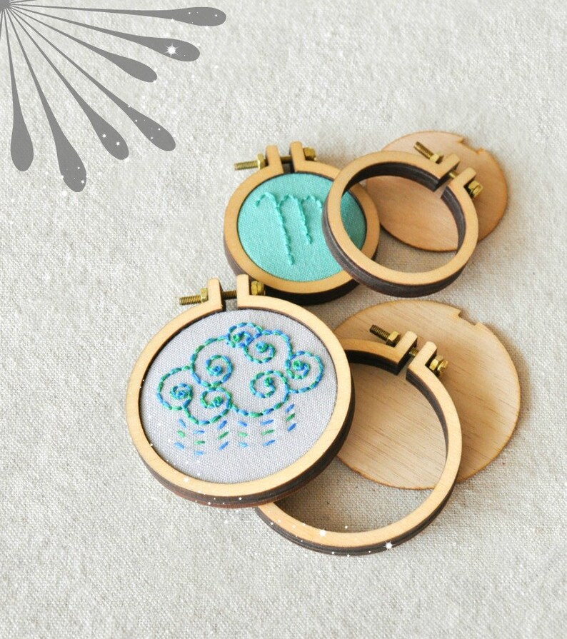 DIY Mini Embroidery Hoop Frame Pack of 2 1 X1.6/4cm Etsy