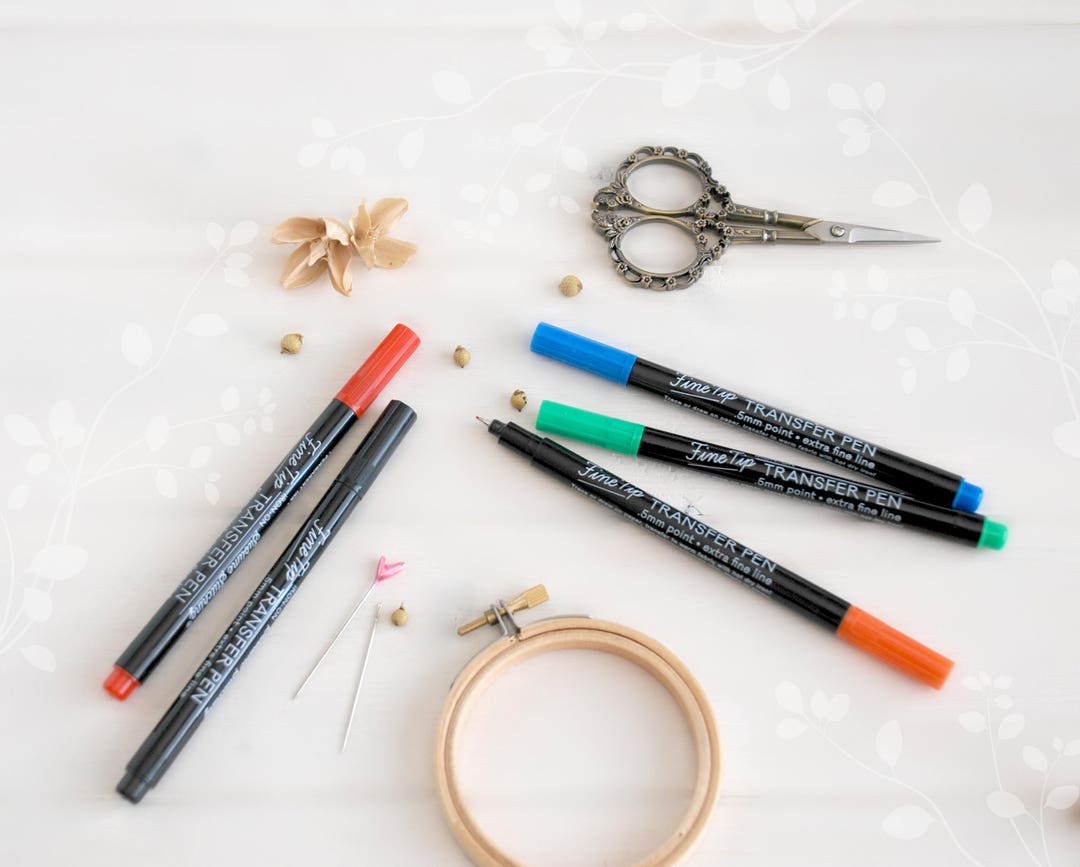 Heat & Ironon Transfer Pen Fine Tip 0.5mm Thick Tip 1mm Black Transfer