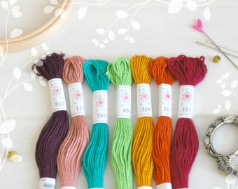 Embroidery Floss "Parlour Pallete" - 7 Skeins Pack - Embroidery Thread by Sublime - Sublime Stitching - Embroidery Floss - Cotton Floss