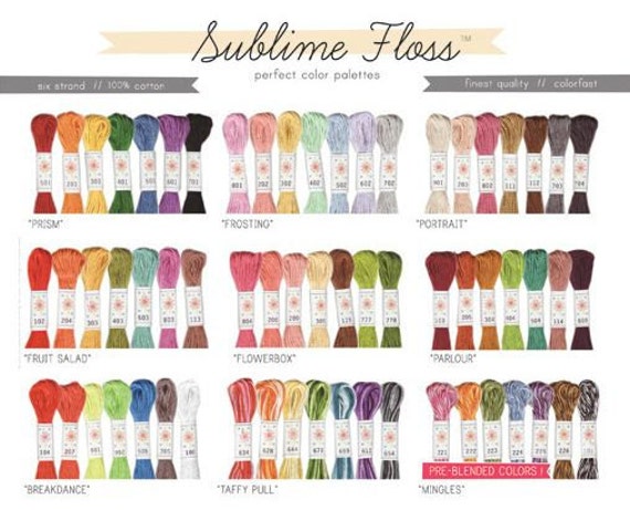 Embroidery Floss Set Sublime Stitching Embroidery Thread Collection 7 Skein  Color Set for Hand Embroidery, Cross Stitch, Quilting PARLOUR 