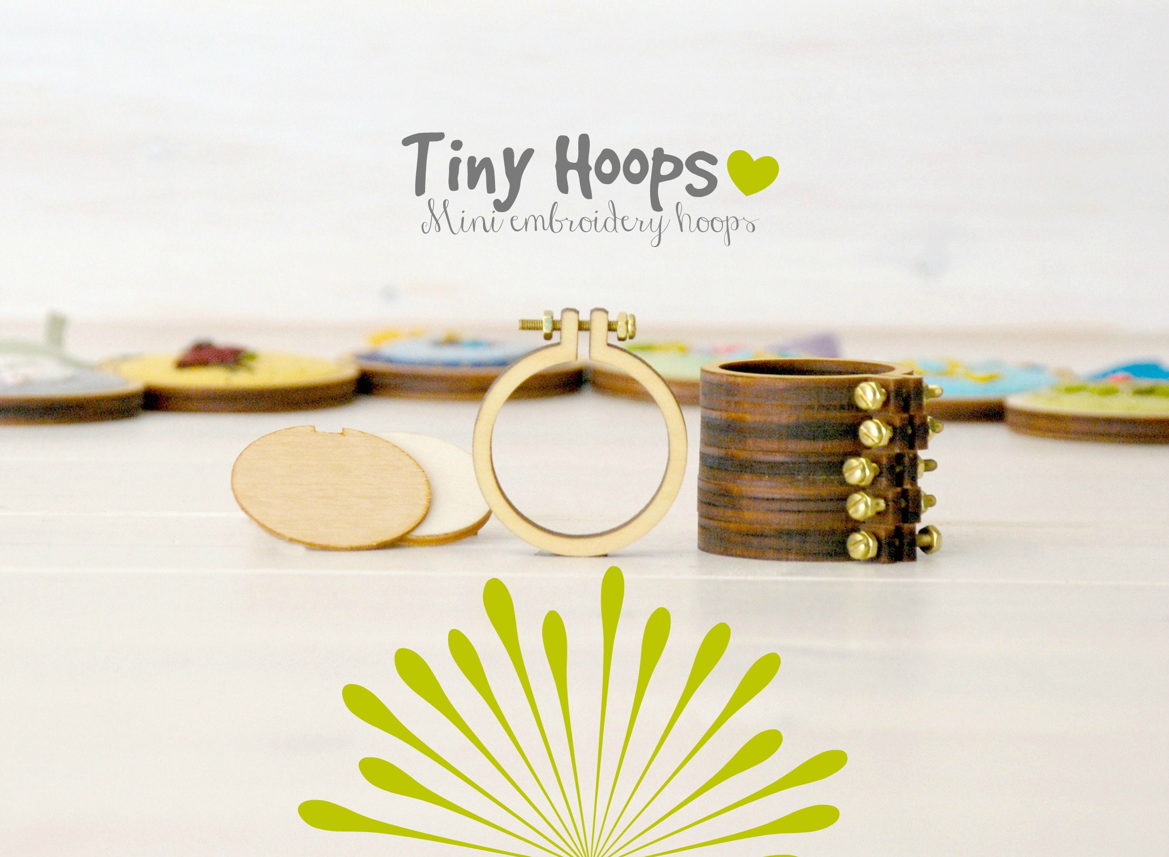 DIY Tiny Embroidery Hoop Frame Kit 1.6/4cm Embroidery Hoop