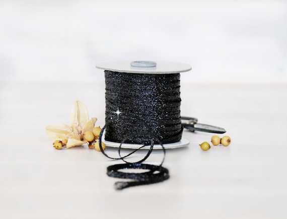 Braided Ribbon 1/8 Inch 109 Yards Spool wedding Ribbon Black