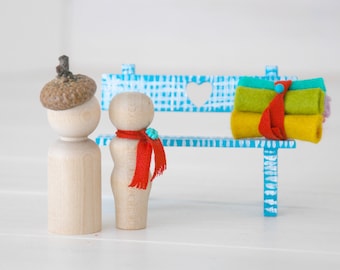 30 Wooden Peg Dolls - Unfinished Wooden People - Husband & Wife wooden dolls - Set of 30 wooden people - DIY Crafts