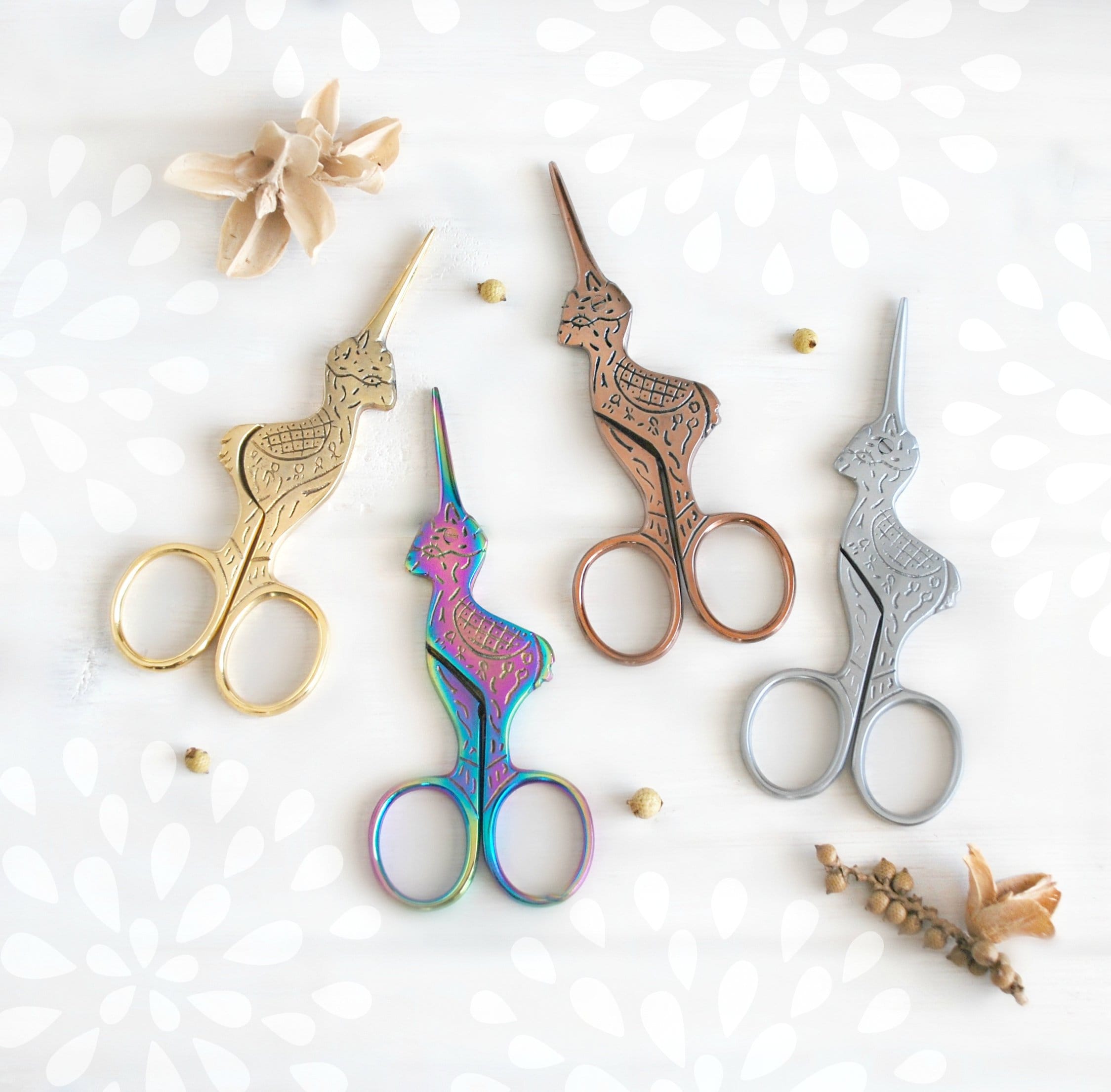 Colorful Embroidery Scissors - Small Scissors- Leaf Scissors - Gold Leaf  Scissors - Bronze Leaf Scissors - Cute Scissors - Cute Snips