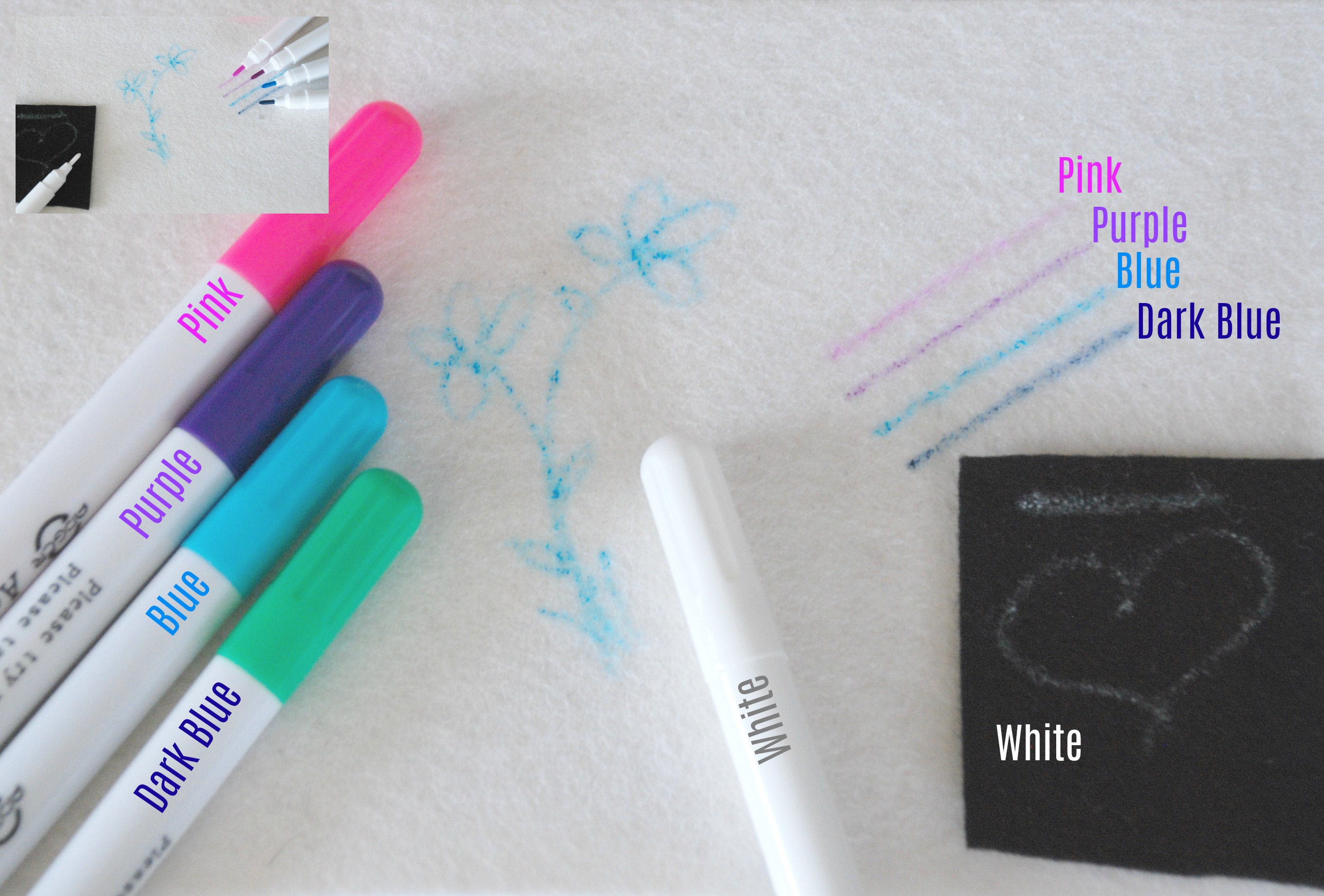 Disappearing Felt Marker - Erasable Ink Fabric Marker - Hand