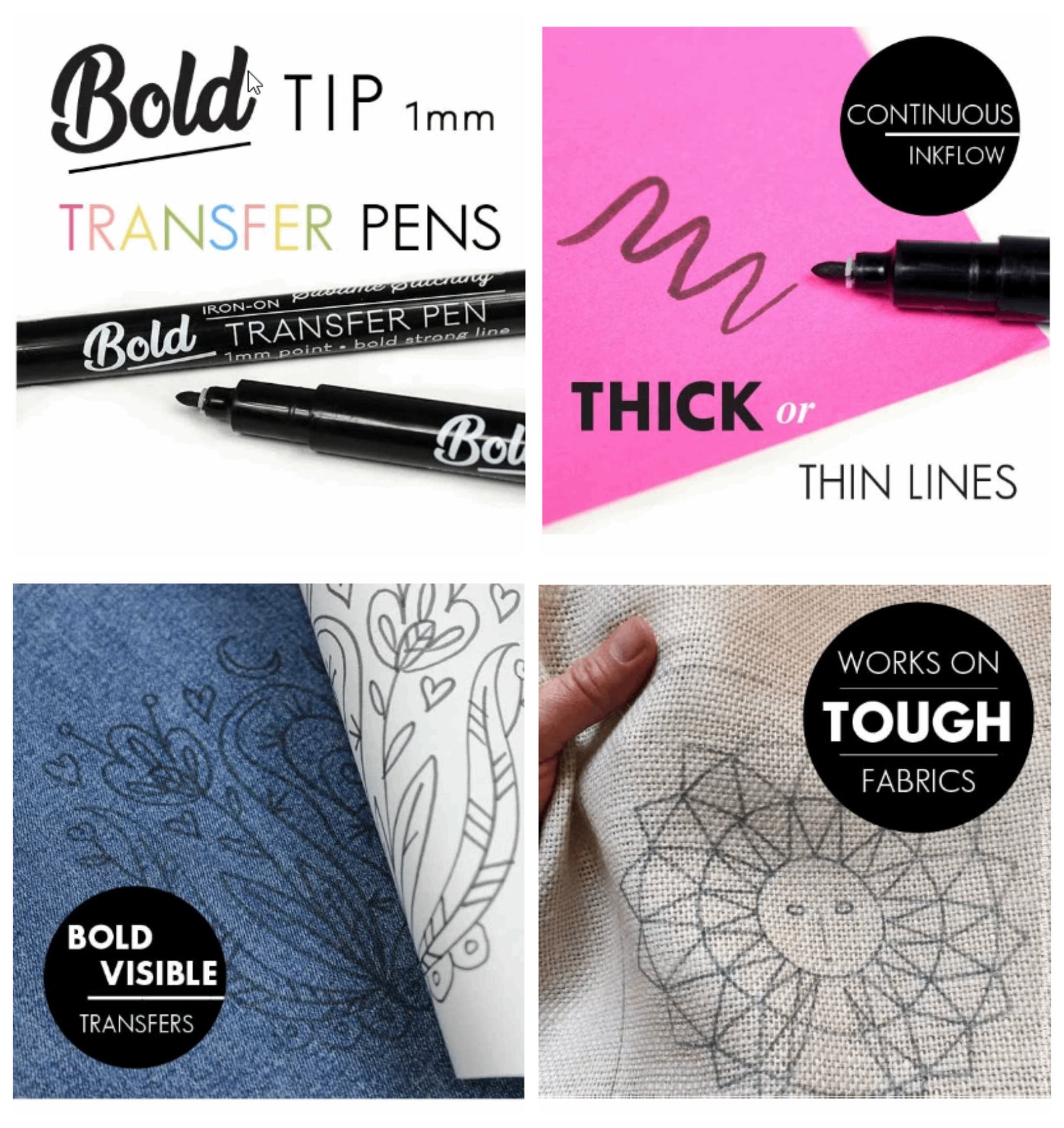 Heat & Ironon Transfer Pen Fine Tip 0.5mm Thick Tip Etsy