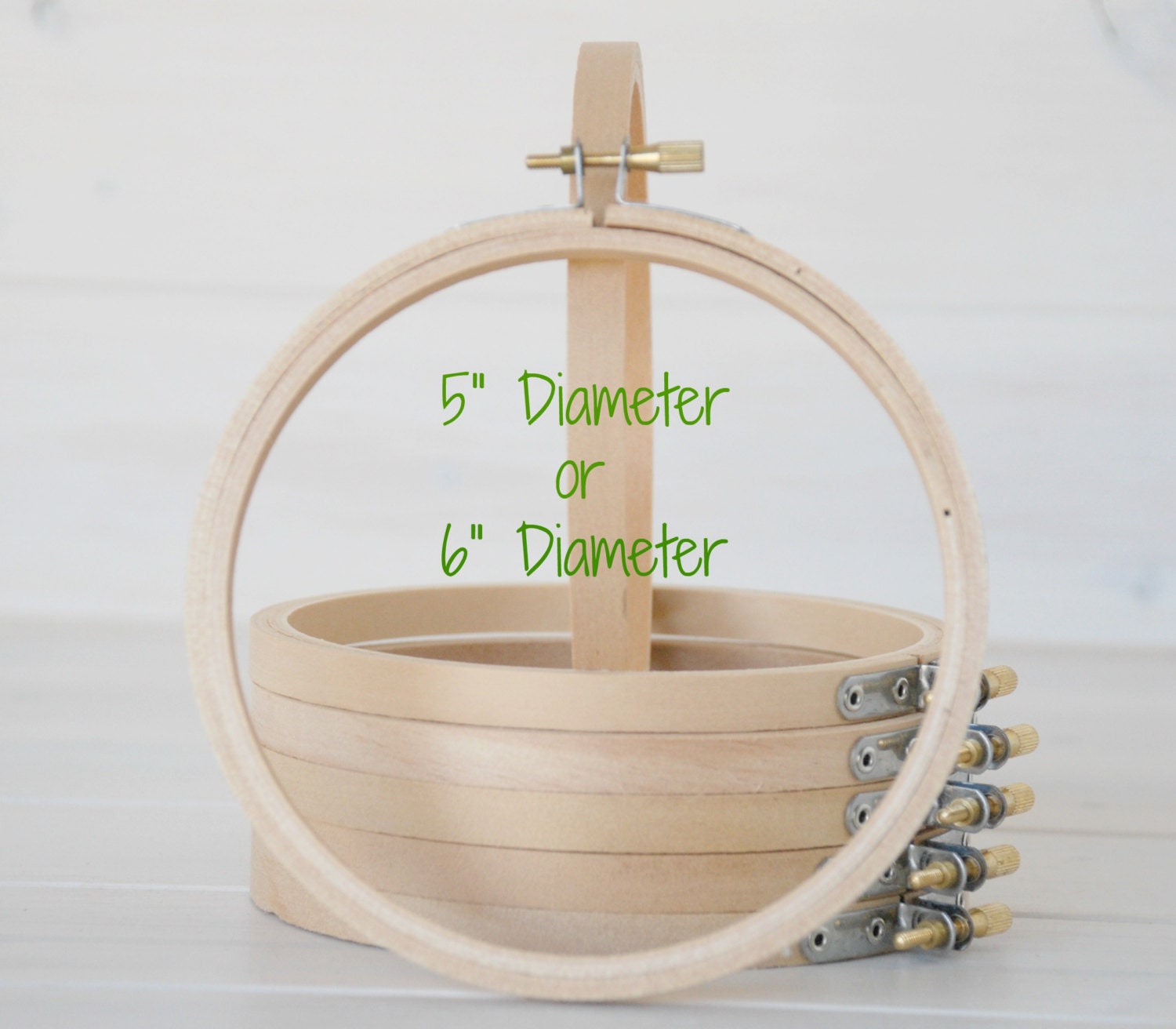 6 - pack - 5 or 6 Wooden Embroidery Hoop - Embroidery Accessories