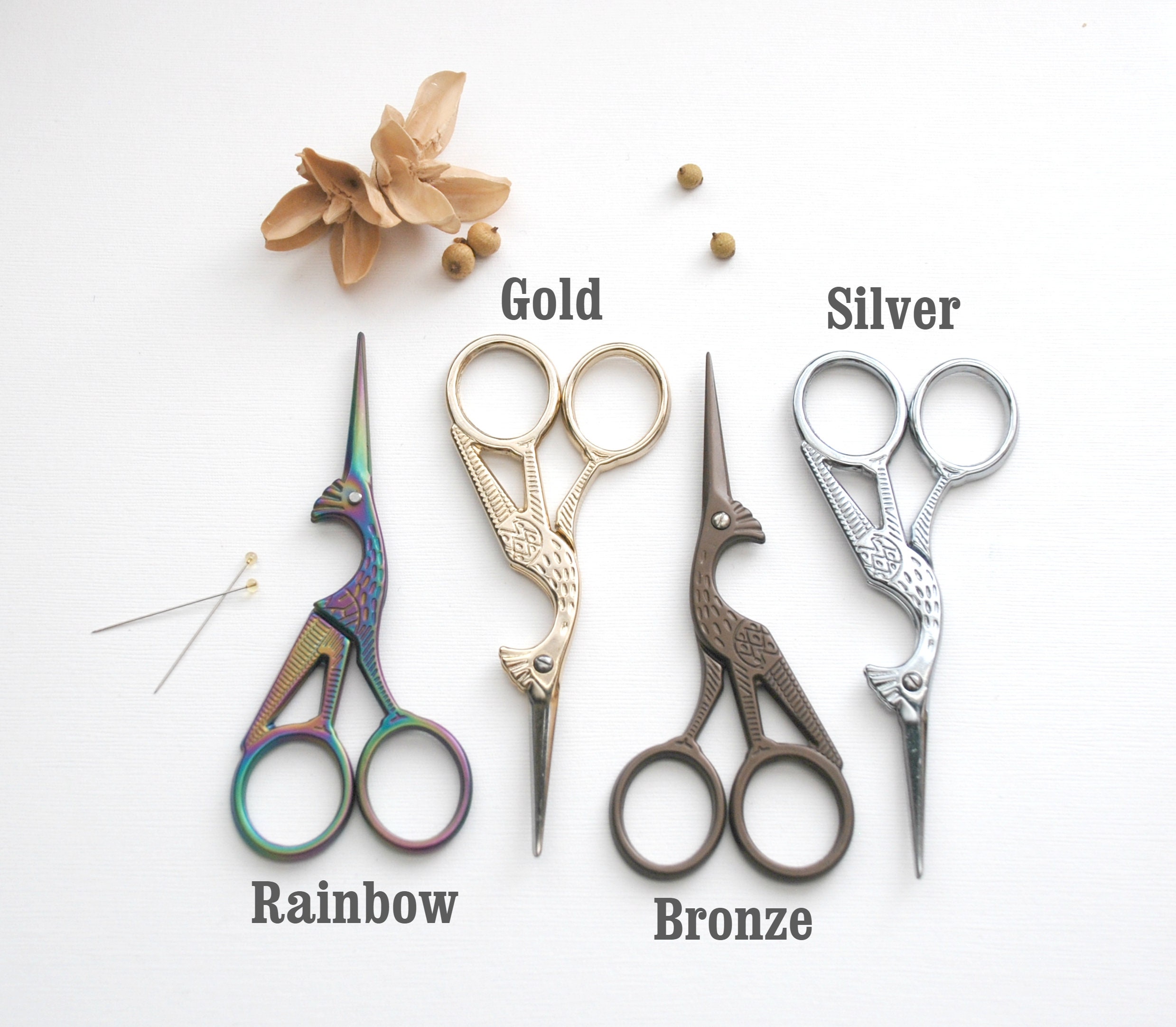 Small Scissors, Embroidery Scissors, Gold Scissors, Silver